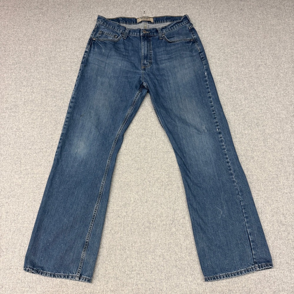 Wrangler | Authentics Straight Leg Jeans | 34 x 32 | Blue | 100% Cotton Denim